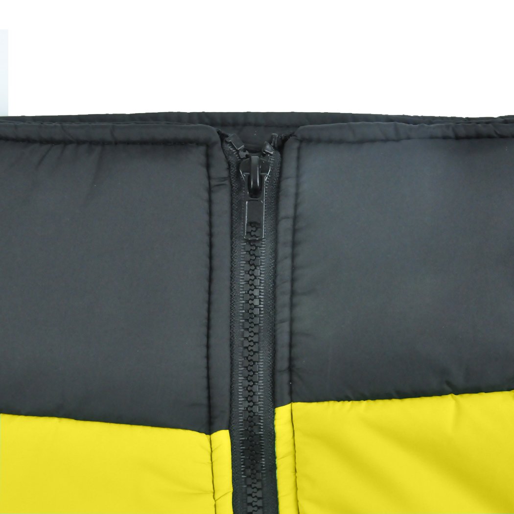 PaWz Dog Winter Jacket in bright yellow, padded and waterproof, designed for dogs to keep them warm and dry during winter walks.